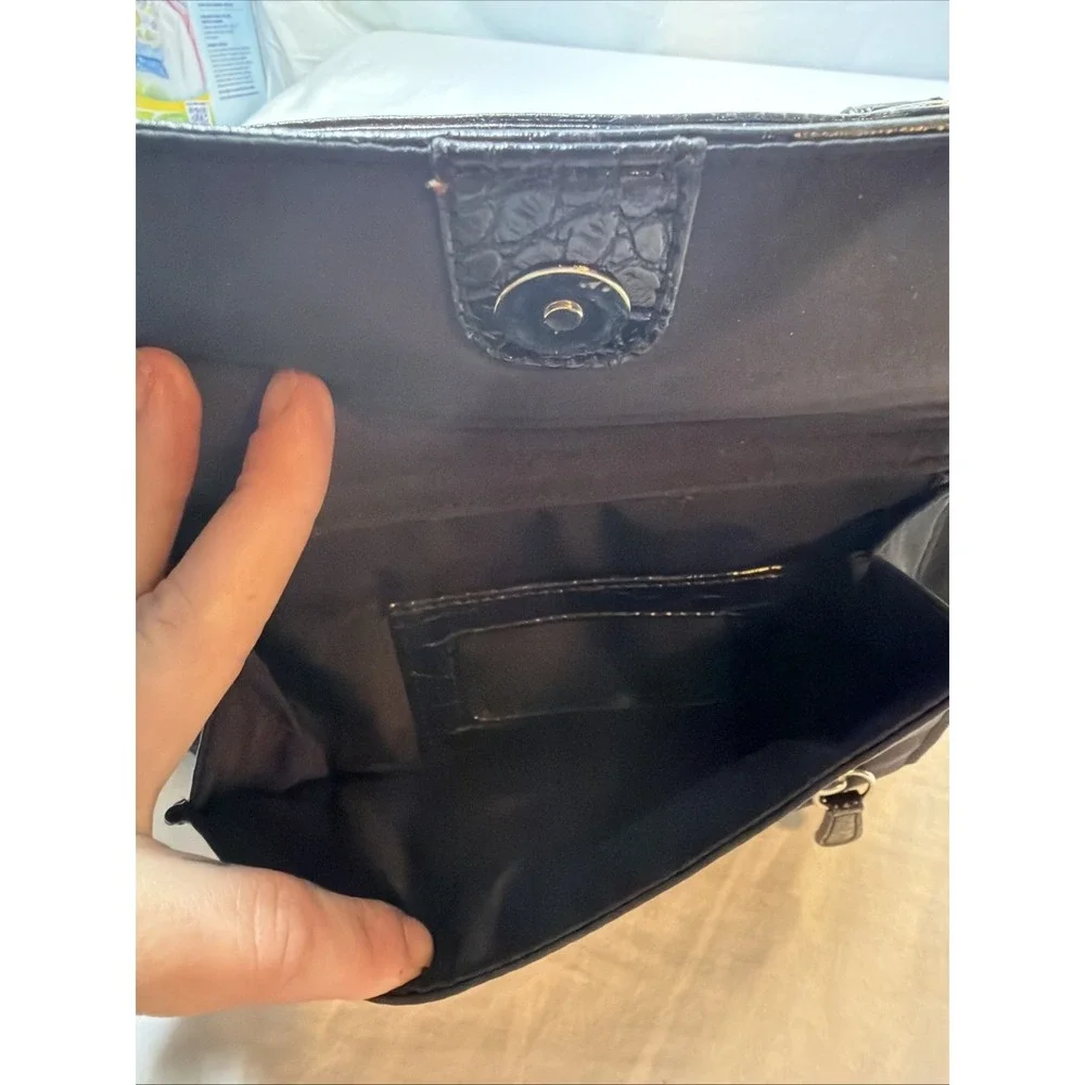 Giani Bernini Medium Nylon Satchel Shoulder HandBag Purse Black 9